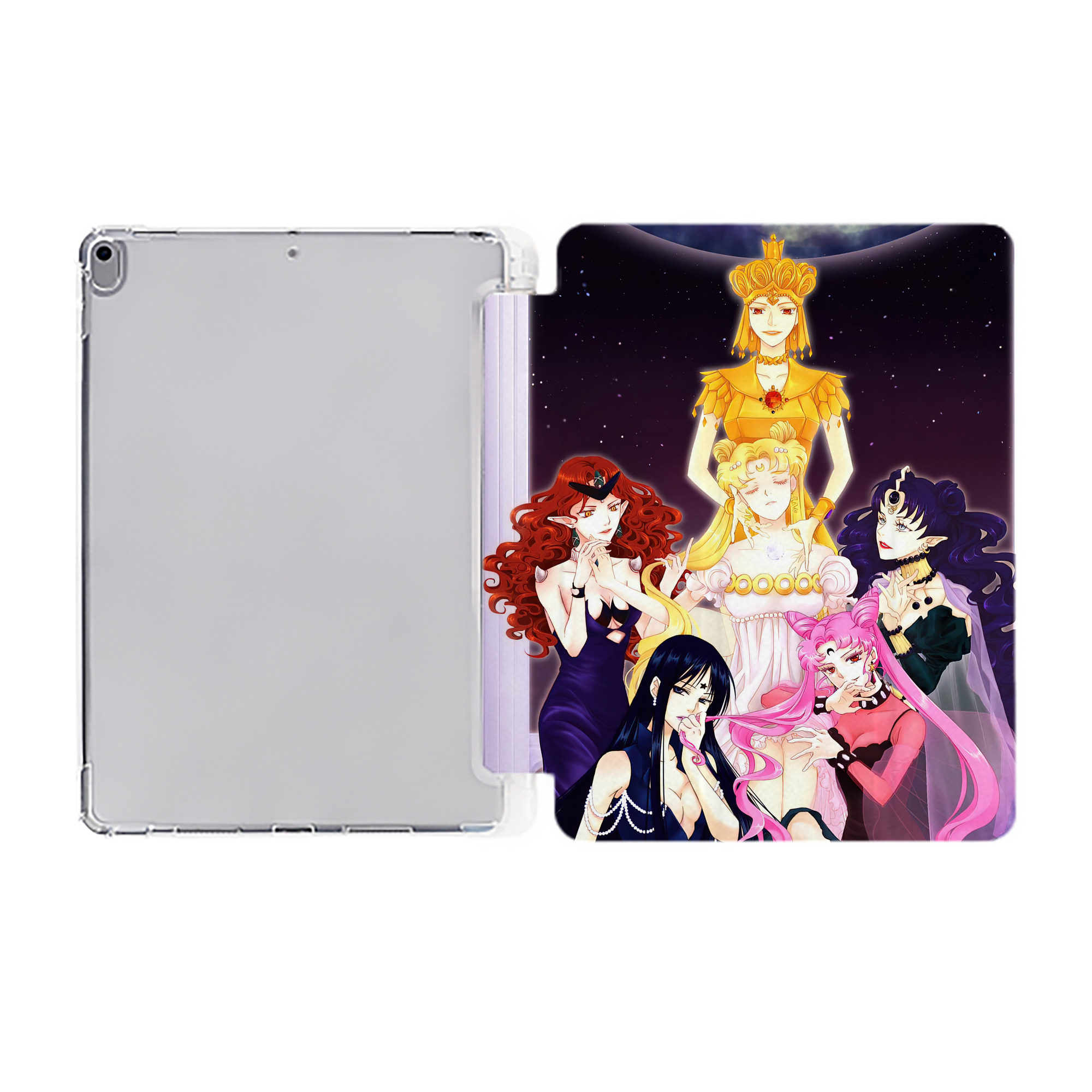 （画像用） 美少女戦士セーラームーン Sailor Moon IPad ケース ペン収納付き 三つ折りスタンド PUレザー×シリコン 対応機種9.5/10.5/10.9インチ